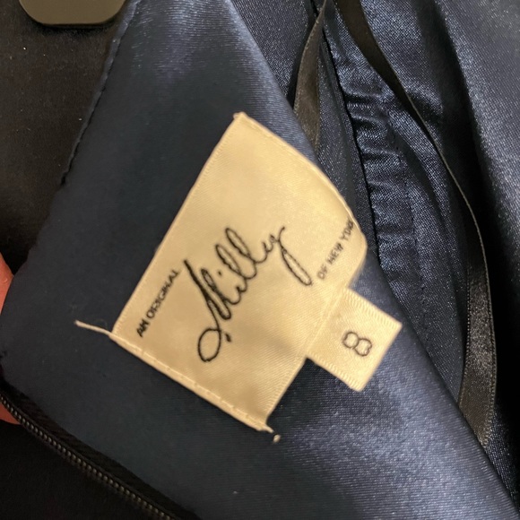 Milly Navy Strapless Dress with Bow - Picture 4 of 4